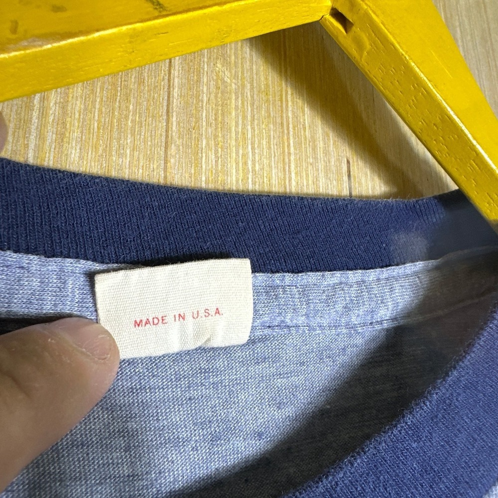 Vintage 70s Belton Shirt Men's Medium Blue Blank Made In Usa 24.5X14 - Picture 6 of 12